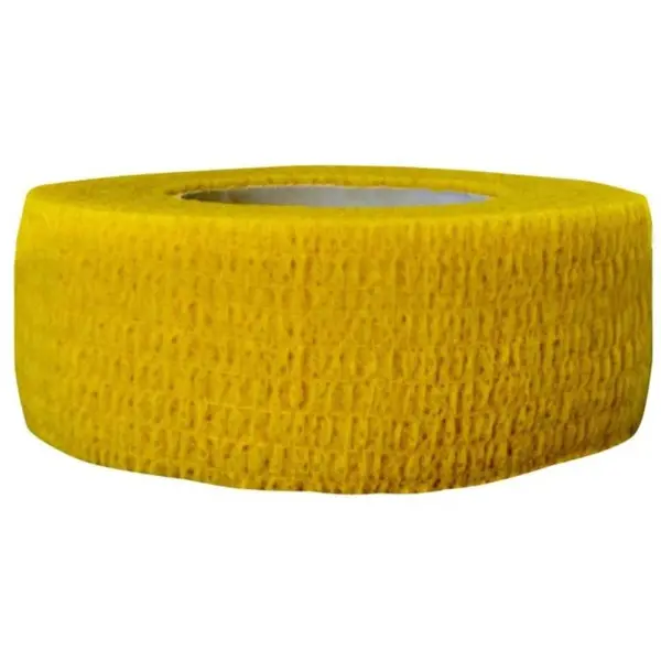 Set 5 x Bandaj Coeziv Autoadeziv, 2.5 cm x 4.5 m, Galben, Prima, 1 Rola