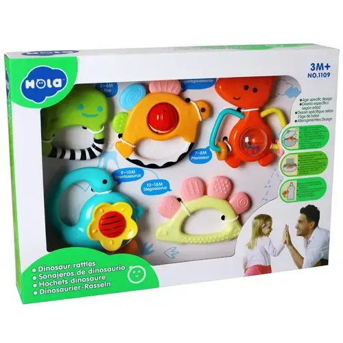 Set 5 Zornaitori Hola - Dinozauri Multicolori
