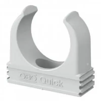 Set 50 bucati clema Quick, gri deschis 32mm Obo 2149022