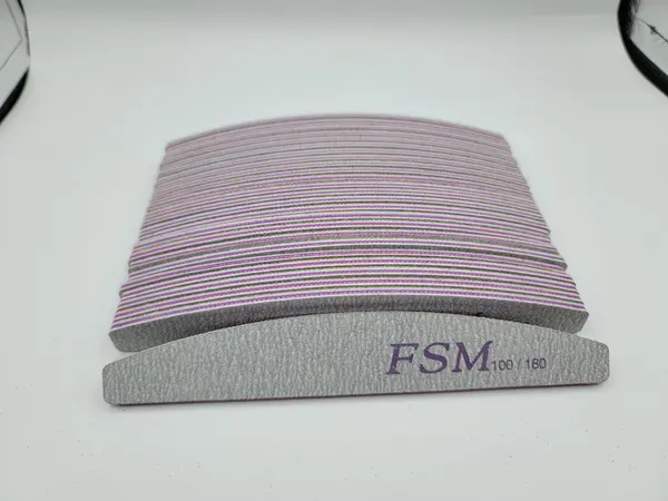 Set 50 Bucati Pila Unghii Semiluna FSM 100/180 - PFSM100/180-25B