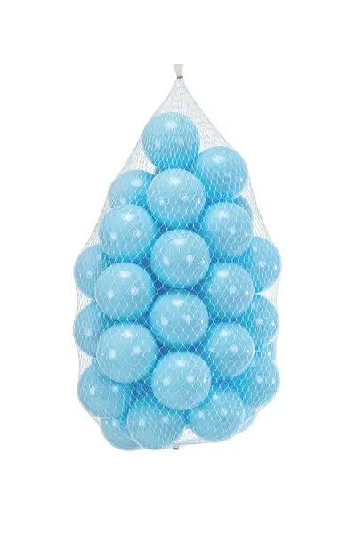 Set 50 de bile plastic Albastru 7x7x7 cm