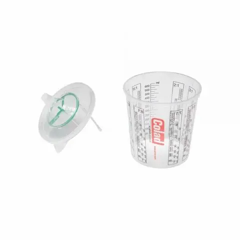 Set 50 pahare cu 50 capace cu sita 190 microni Snap Lid, 350ml sistem PPS COLAD
