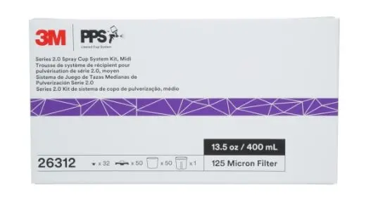 Set 50 PPS 2.0 midi 400ml cu 50 capace, sita 125 microni, 3M