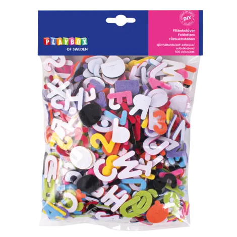 Set 500 de litere colorate adezive din fetru, creatie, gradinita si scoala