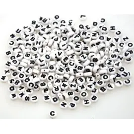 Set 500 margele plate cu litere
