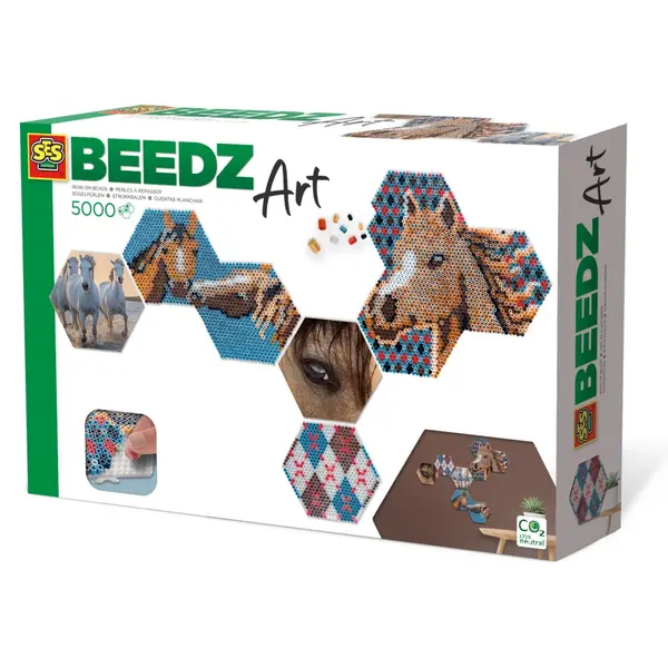 Set 5000 margele de calcat Beedz Art - Cai cu placi hexagonale,+12 ani