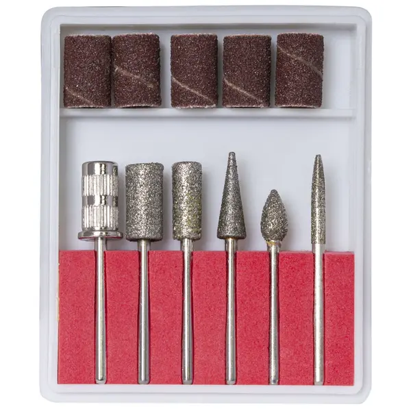 Set 6 capete freza unghii PRIMA diamantate - pilire, indepartare gel si cuticule