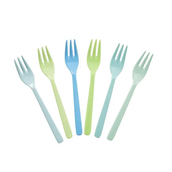 Set 6 furculite pentru tort - Blue and Green | Rice by Rice