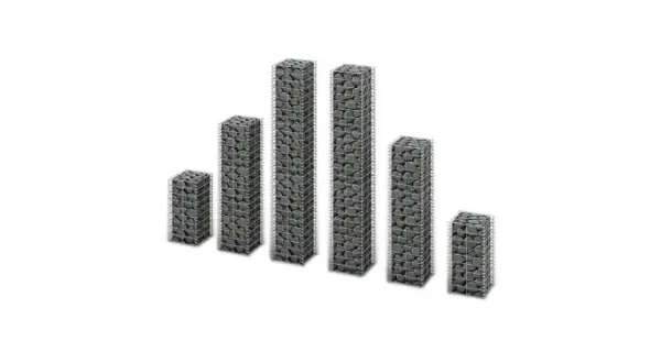 Set 6 gabioane din sarma galvanizata marimi diferite