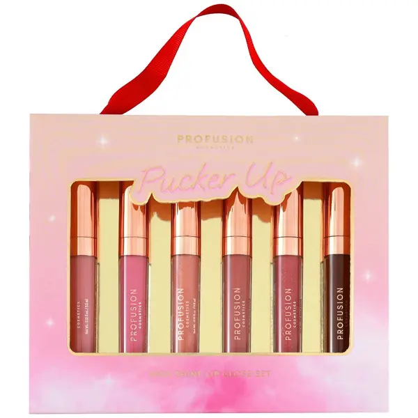 Set 6 Gloss-uri pentru Buze Luciu Intens Pucker Up 6x3.5ml