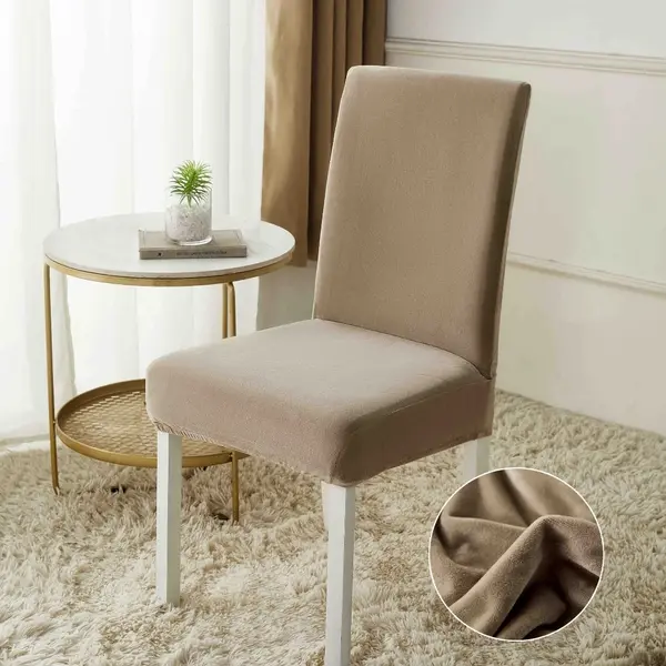 Set 6 huse universale pentru scaun, CATIFEA, Jojo Home, Bej