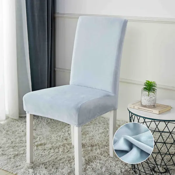 Set 6 huse universale pentru scaun, CATIFEA, Jojo Home, Bleu