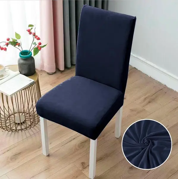 Set 6 huse universale pentru scaun, ELASTICE, Bleumarin