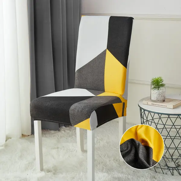 Set 6 huse universale pentru scaun, ELASTICE, Jojo Home, Multicolor, model clasic