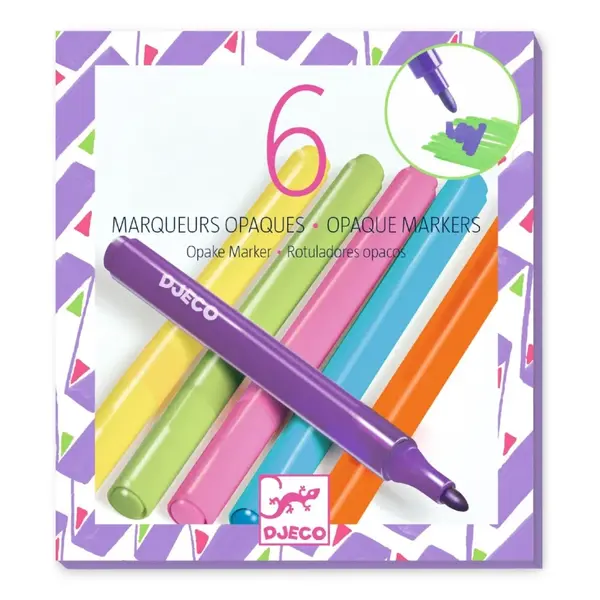 Set 6 markere opace, Djeco