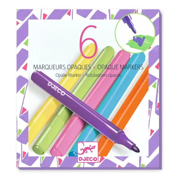 Set 6 markere opace, Djeco