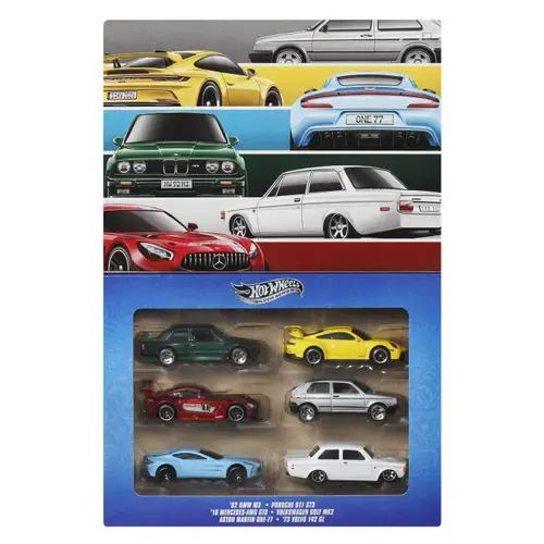 Set 6 masini Hot Wheels Silver Series Euro Style JLB25