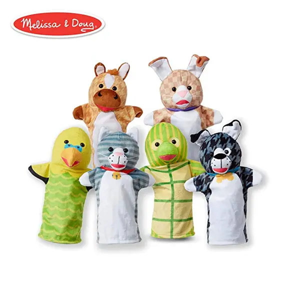 Set 6 papusi de mana Animale de companie - Melissa Doug