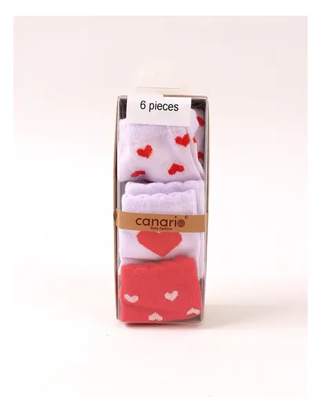 Set 6 perechi sosete inimioare