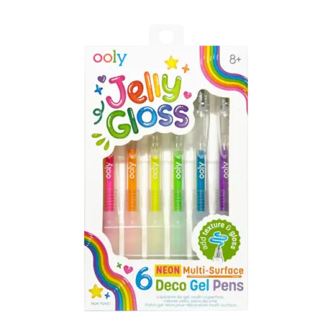 Set 6 Pixuri Gel Neon Multisuprafata Jelly Gloss , Culori Vibrante