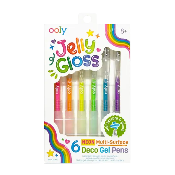 Set 6 Pixuri Gel Neon Multisuprafata Jelly Gloss - Culori Vibrante