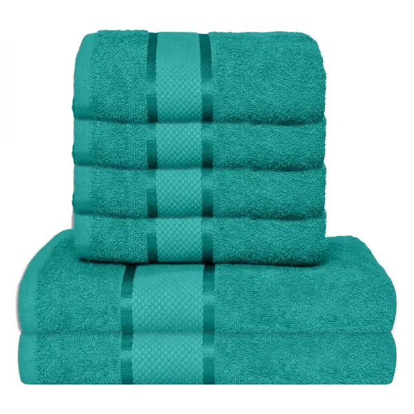 Set 6 Prosoape, Bumbac 100%, 400g m ², Verde