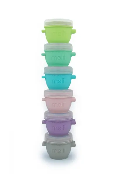 Set 6 recipiente silicon Melii Snapgo 59 ml