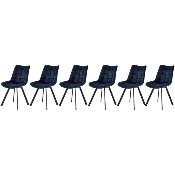 Set 6 scaune K332 velvet bleumarin