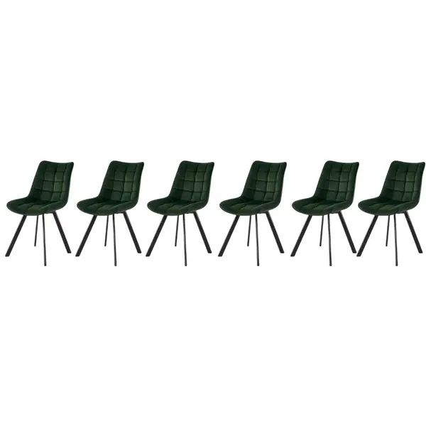 Set 6 scaune K332 velvet verde