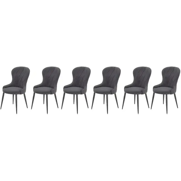 Set 6 scaune K366 velvet gri