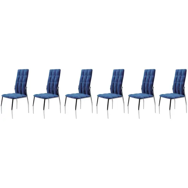 Set 6 scaune K416 velvet bleumarin