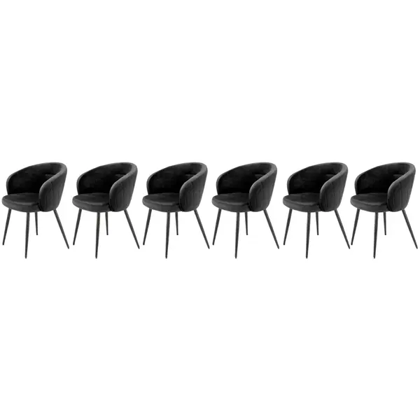 Set 6 scaune K430 velvet negru