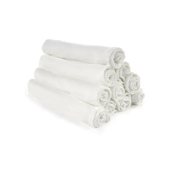 Set 6 scutece, Jane, Din muselina de bambus, Hipoalergenice, 35 x 35 cm, White
