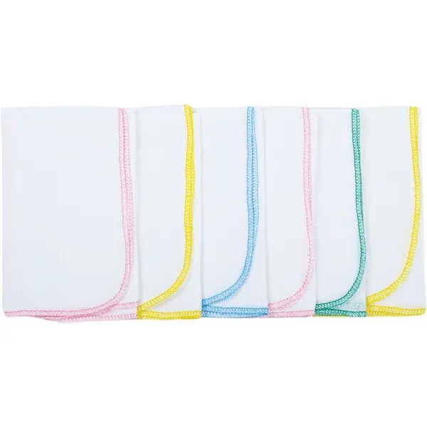 Set 6 scutece tetra Bubaba din bumbac cu multiple intrebuintari 40x40 cm 0 luni+ Multicolor
