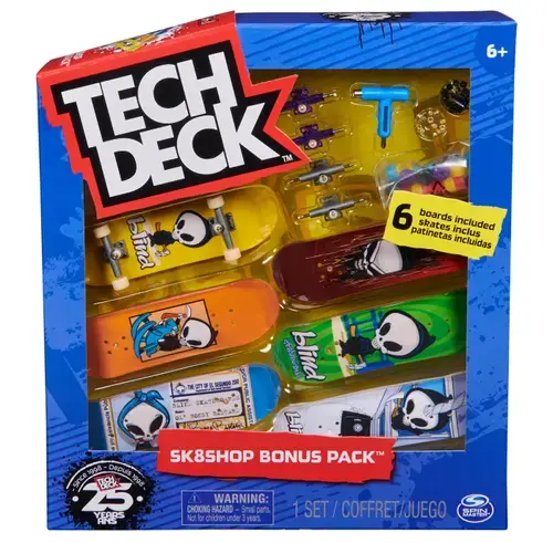 Set 6 Tech Deck - Blind Sk8Shop Bonus Pack (Multicolor)