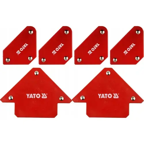 Set 6 x dispozitive pentru fixare sudura YATO YT-08678, Otel, Magnetic, Rosu