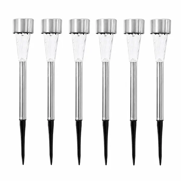 Set 6 x Lampa solara 31 cm, Argintiu
