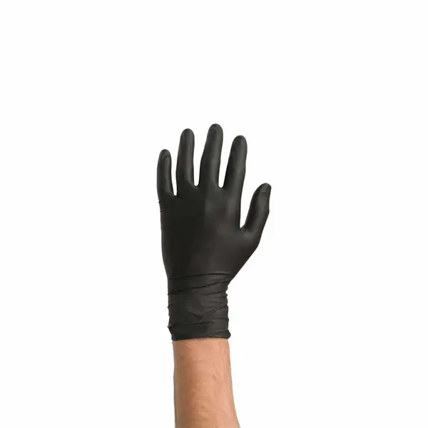 Set 60 manusi nitril nepudrate, marimea L, culoare neagra, EXTRA COLAD
