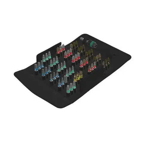 Set 61 de biti, Wera, 1/4'', Multicolor