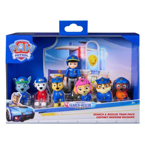 Set 7 figurine Paw Patrol, Echipa Cauta si Salveaza