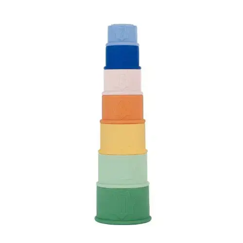 Set 7 jucarii stivuibile Badabulle B017026, silicon