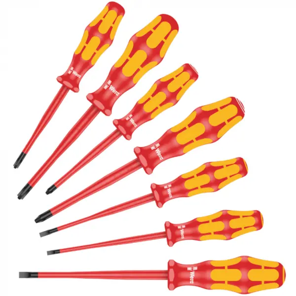 Set 7 surubelnite slim izolate 1000V VDE, 160 iSS 7, Kraftform Plus, Wera 05135961001