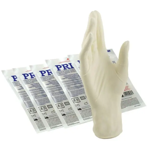 Set 7 x Manusi Chirurgicale Sterile Prima, Usor Pudrate, Marimea 8.5