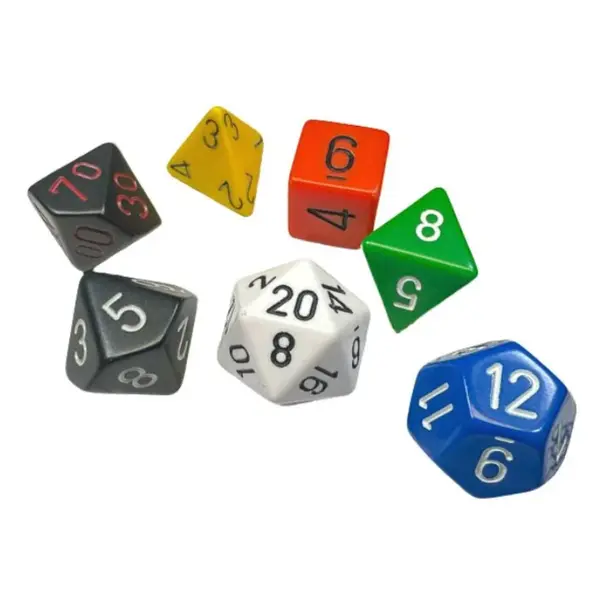 Set 7 Zaruri Chessex Opaque GM & Beginner Player Polyhedral - Nostalgia