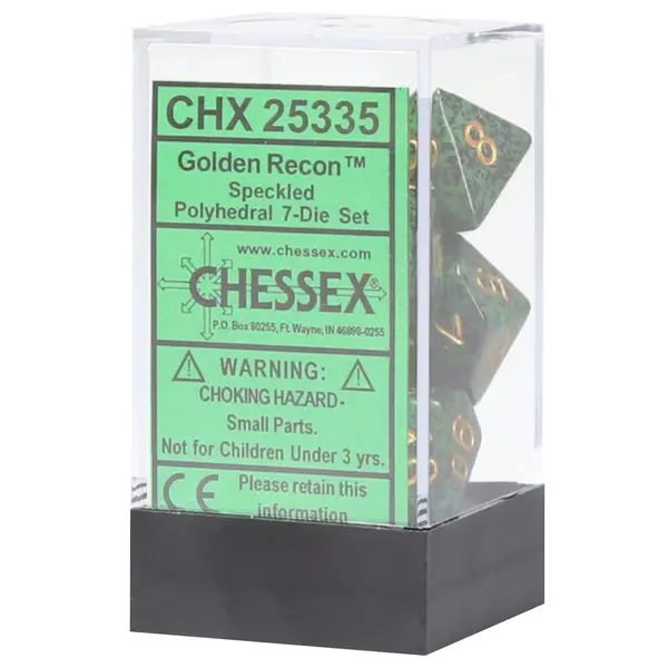 Set 7 Zaruri Chessex Speckled Polyhedral - Golden Recon