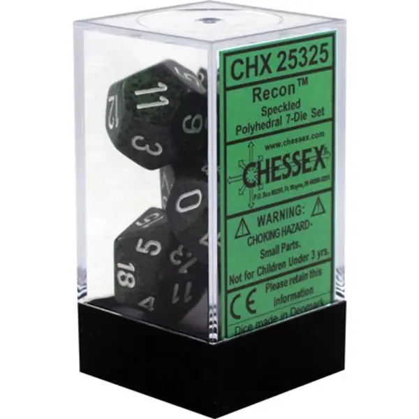 Set 7 Zaruri Chessex Speckled Polyhedral - Recon