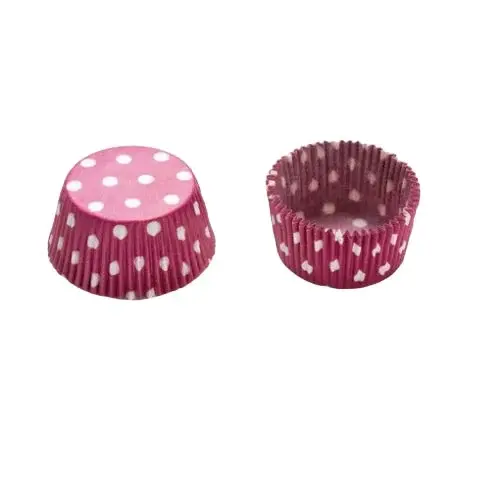 Set 75 forme din hartie briose, roz,8 cm, 100 bucati set