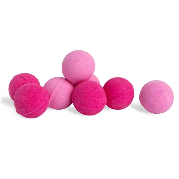 Set 8 bile efervescente de baie roz Crush Martinelia