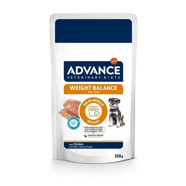 Set 8 buc x 150 gr Hrana dietetica pentru caini Advance Weight Balance