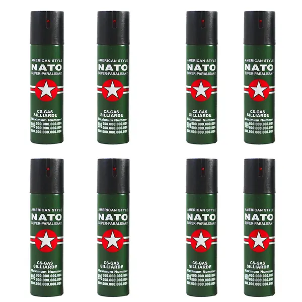 Set 8 sprayuri autoaparare NATO, propulsie jet, 60 ml - Copie